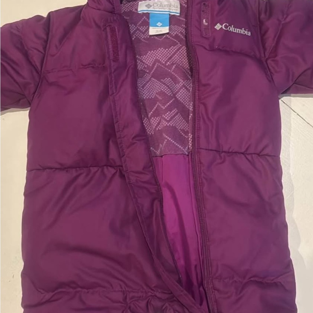 Columbia purple snowsuit